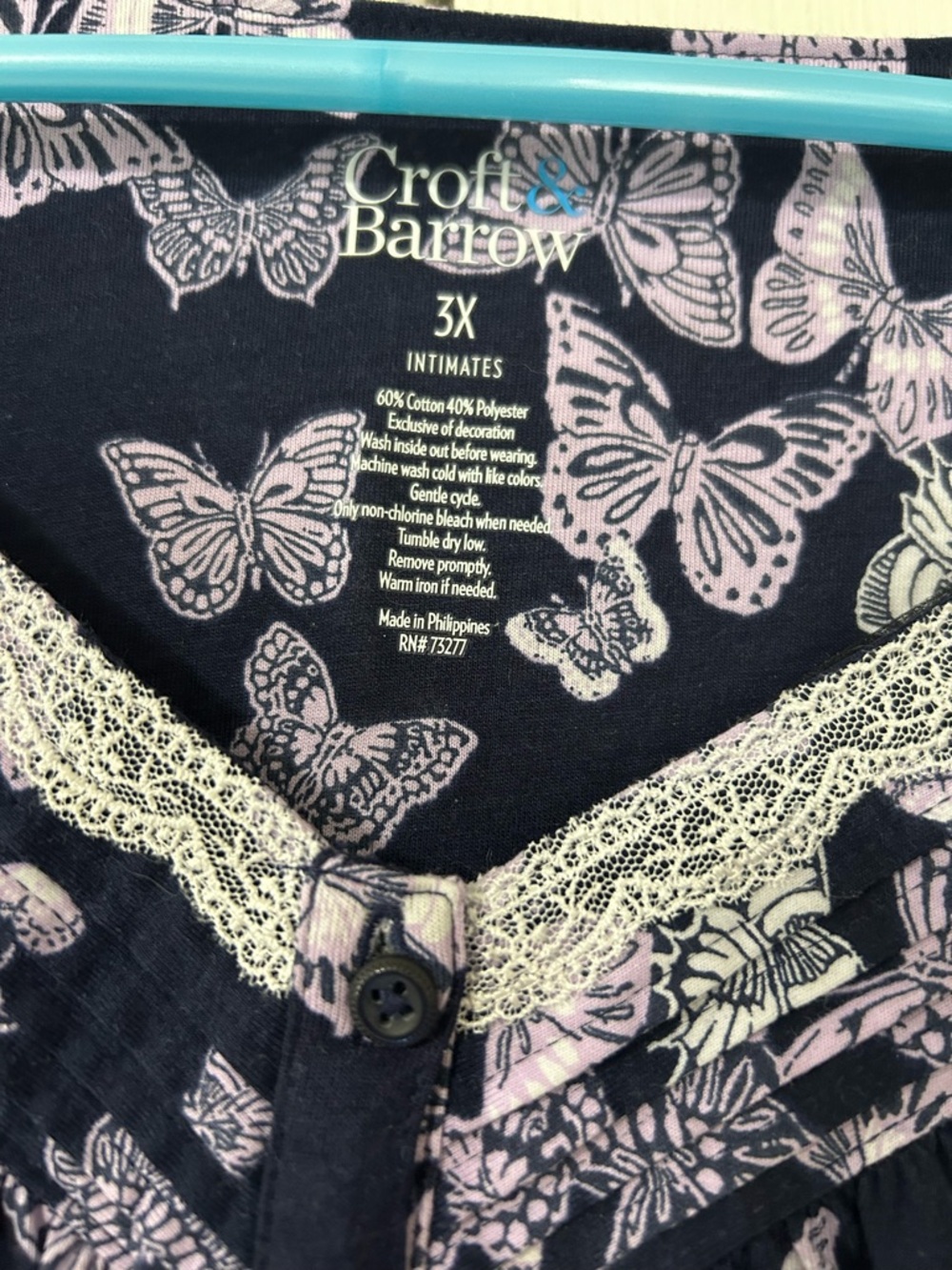 3 NWT Women's Kohl’s Croft & Barrow Intimates Night Gowns SIZE 3XL - Picture 5 of 13